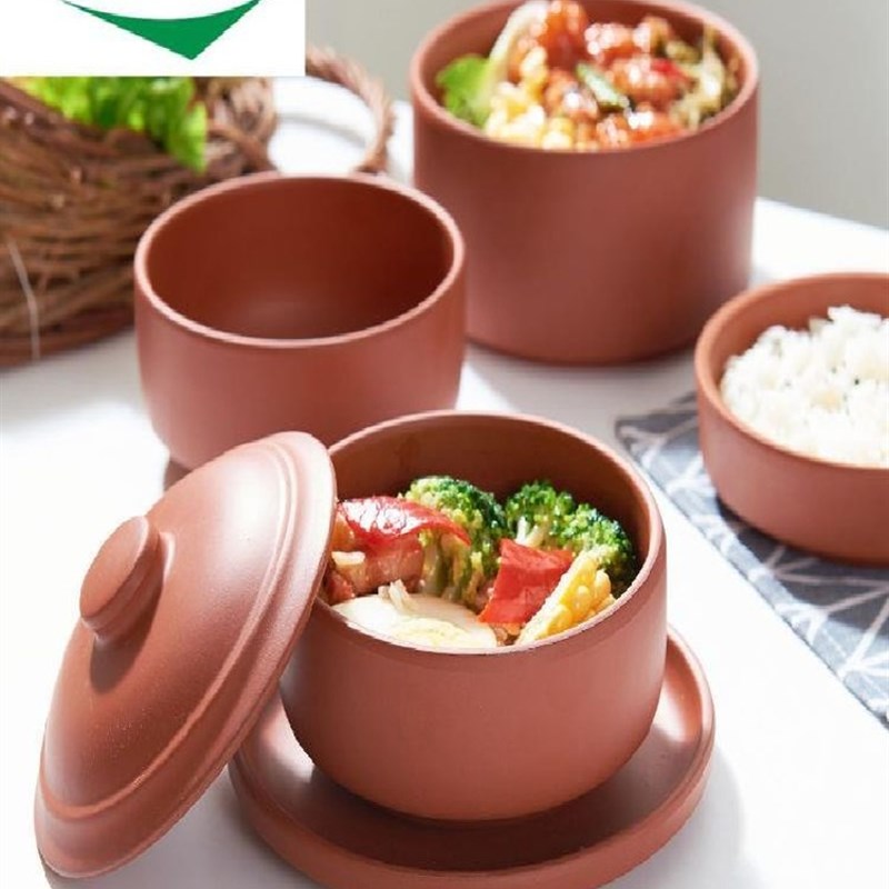 速发陶瓷蒸饭碗蒸饭碗紫砂钵仔陶蒸蛋碗老式碗碗土土碗带盖碗米线