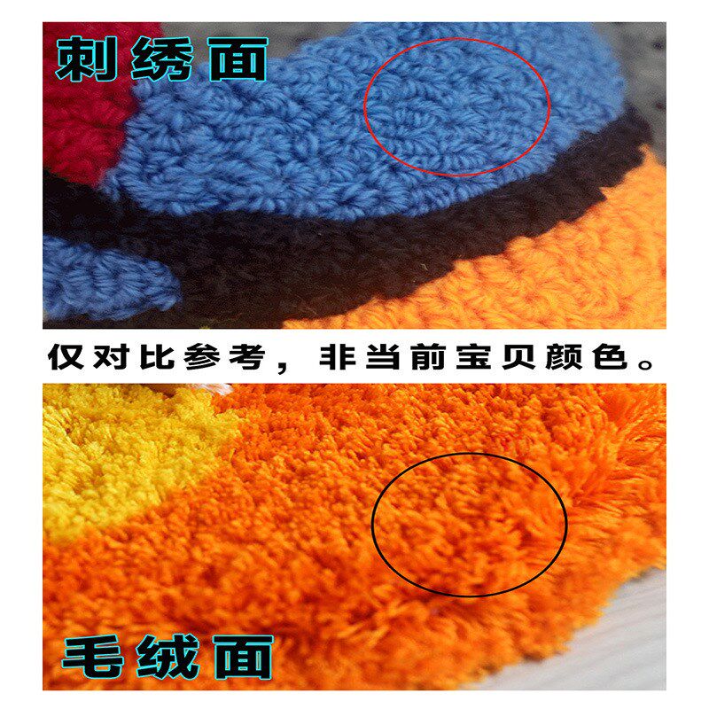 速发新款上市时尚装纶地垫饰涤 地毯2朵粉红玫瑰异形家用脚垫厂家