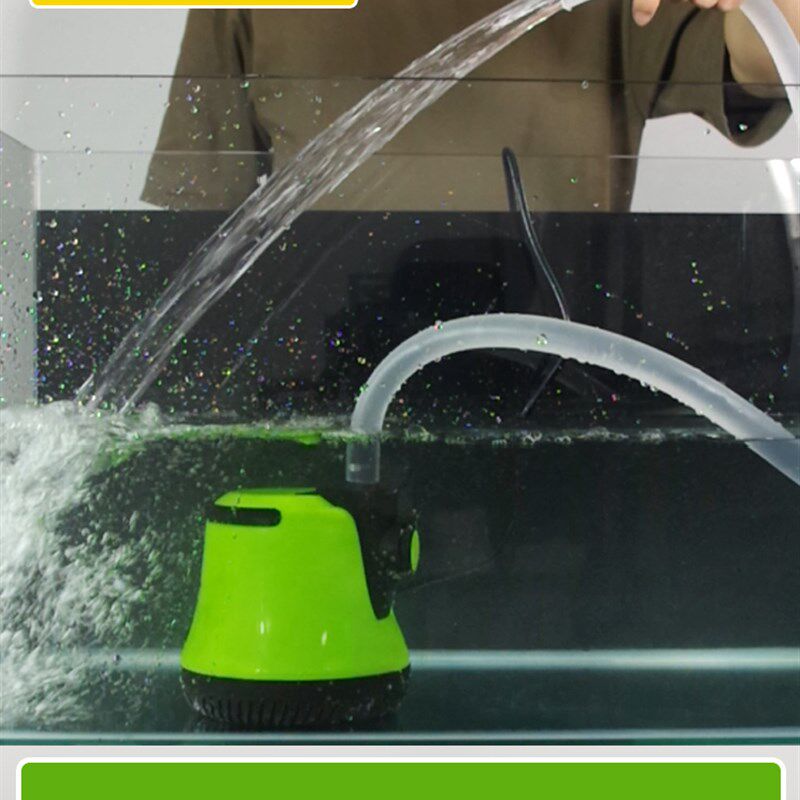 速发220V可调节配吸管潜水泵底水鱼缸换水器电动抽水泵抽水机小型
