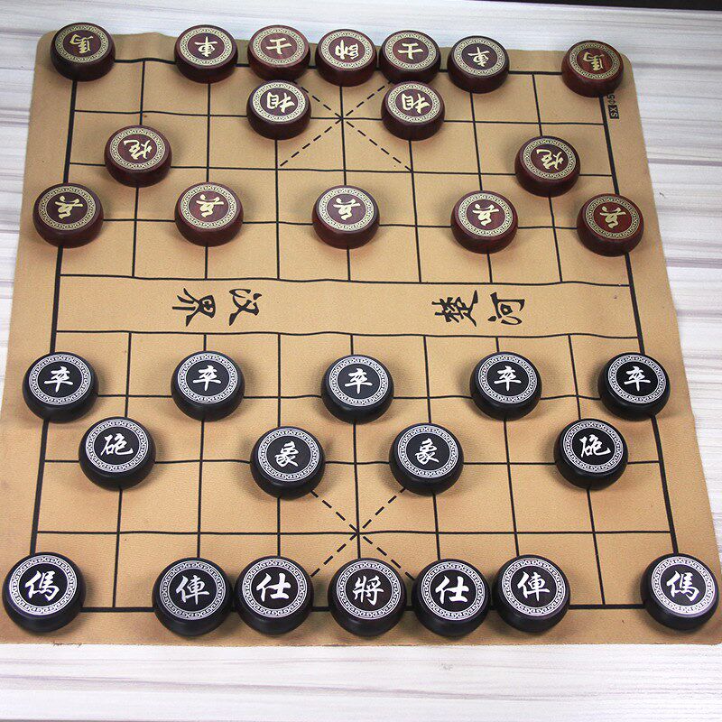 速发黑檀木镶银中国象礼紫檀嵌银铜礼务装象棋商盒实木质工艺棋品
