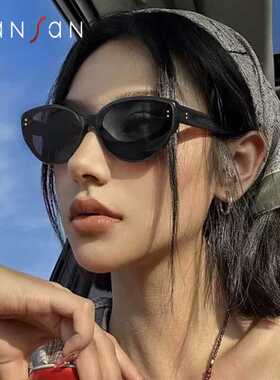 恋上太阳镜复古猫眼GM墨镜男女士小框大脸圆脸防紫外线开车眼镜