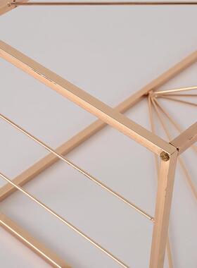 婚简庆道具路色引电镀金铁艺架子婚礼架摆件WVK约现代植物花架可