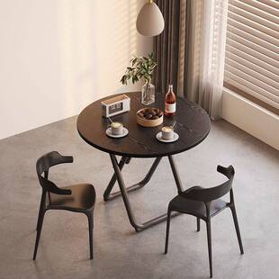 可折叠桌子餐桌家用小户型地摊折叠桌椅吃饭桌出租房简易圆桌摆摊