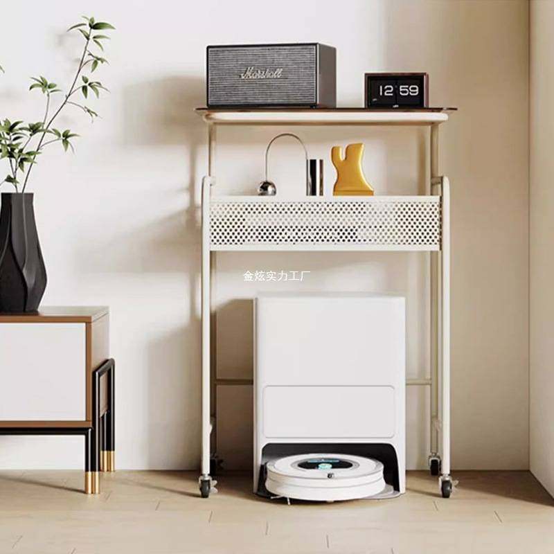 落地沙发边柜置物架鱼缸架简约可移动收纳柜打印机上方扫地机器人