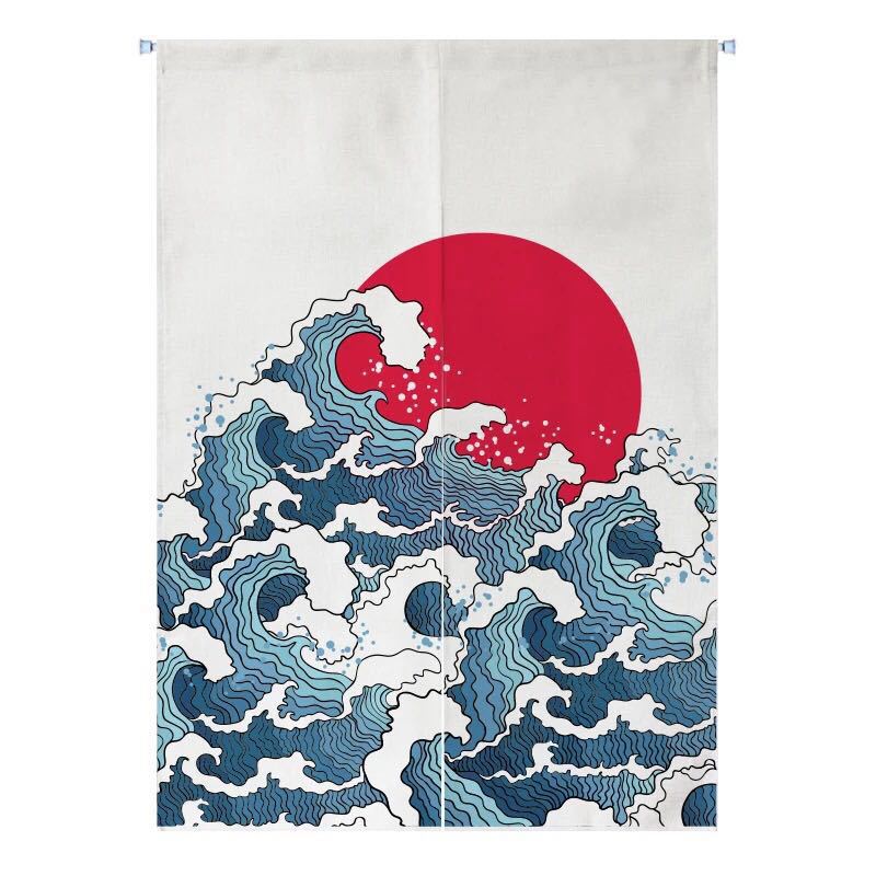 日式布艺厨房餐厅隔断门帘