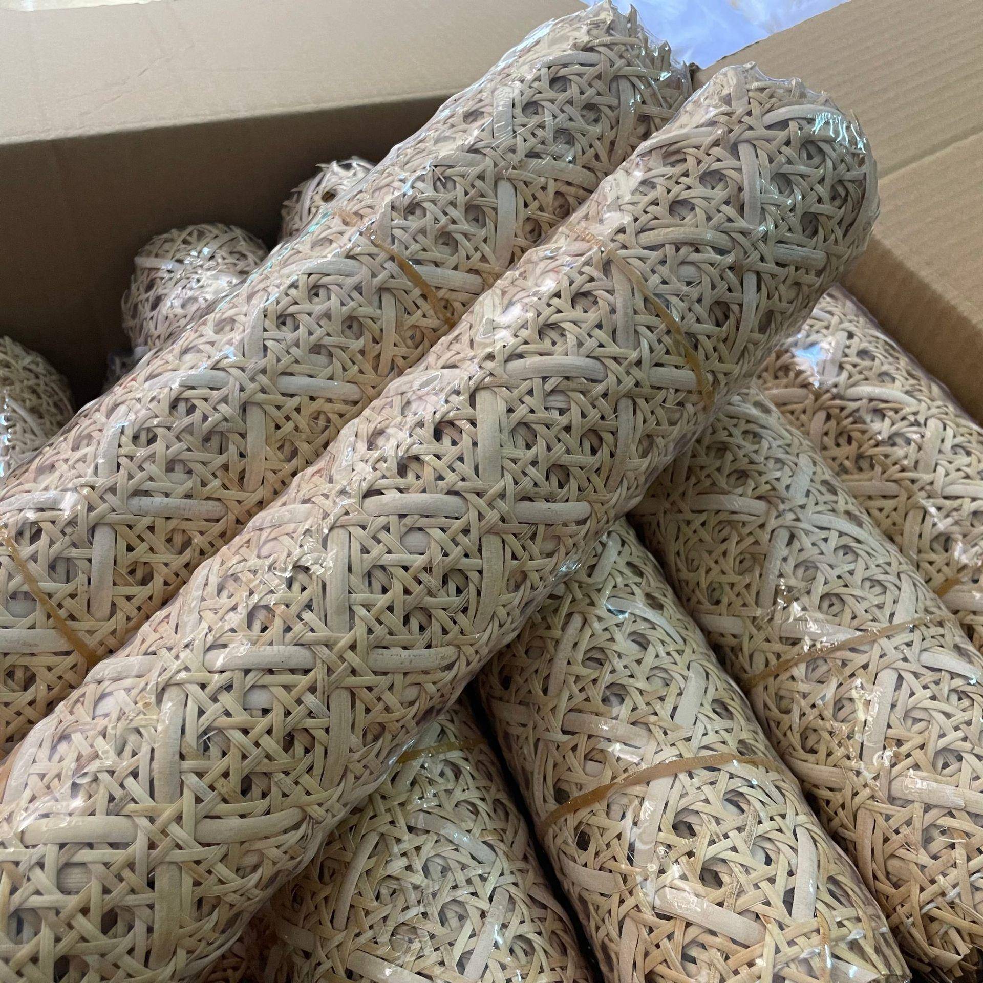 新款天藤然织材料田笪字眼镂空家具配件柜门饰面沙发靠编背装1421