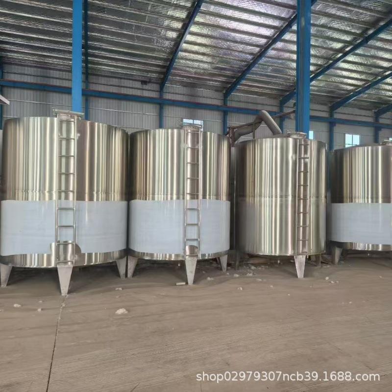 304不锈钢储水罐10吨20吨大型储酒罐圆柱卧式工业用不锈钢储罐