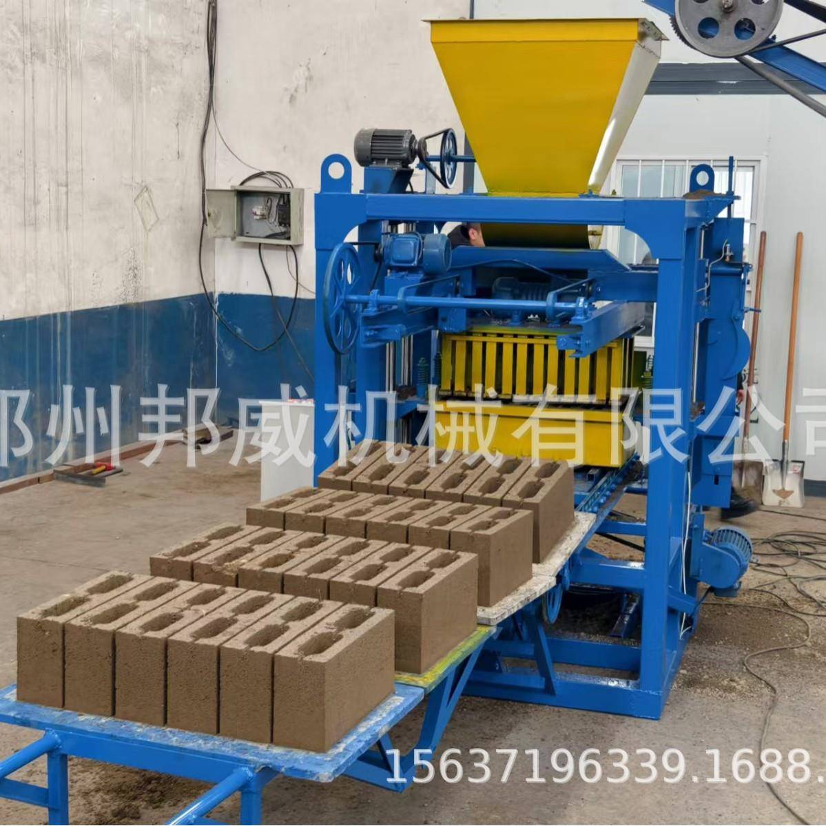 全自动4-26型砌块免烧砖机透水砖块设备彩色路面砖机混凝土实心砖