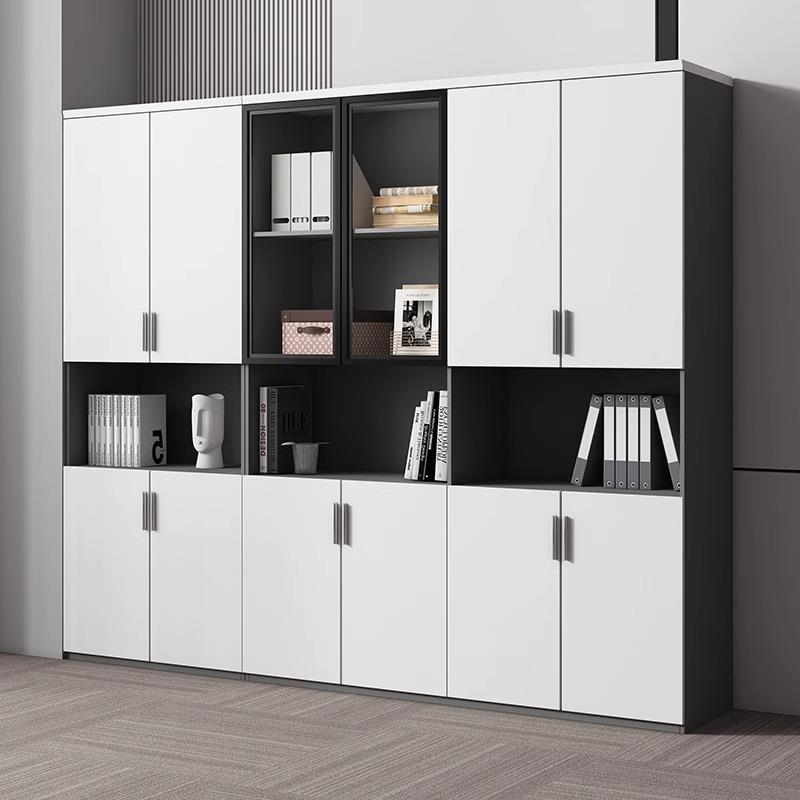 文件柜资料柜柜子储物柜档案柜木质带锁落地式保密柜办公室书柜