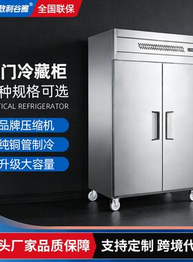 双大门冷藏身柜定制商用冷冻冰柜风冷不锈钢展示柜冷藏保鲜柜