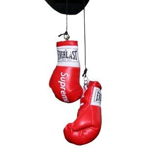 汽车后视镜拳击皮革手套车载男士礼物个性挂件装饰手X工吊坠黑红