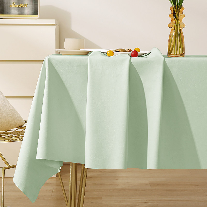 法式氛围感小羊皮纯色p皮革餐桌台布桌布防水防油免洗布艺茶几垫,居家布艺,桌布,淘宝优惠券,粉丝福利购,淘宝优惠卷