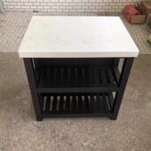 开放式 厨房小中岛台单独料理台置物柜可移动餐P边柜备餐桌一体收