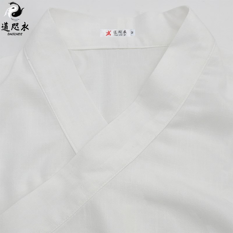 武当道袍内搭汉服男女款里衣练功打底衫太极O服改良贴身白色上中