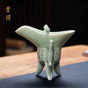 爵杯酒具套d装仿古代螭龙酒壶烈酒杯酒樽道具中式家用父辛爵白酒