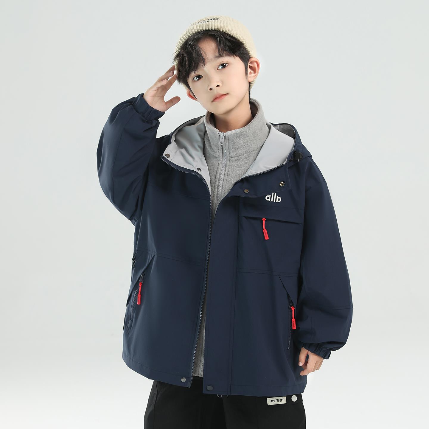 男童冲锋衣三合一可拆卸20