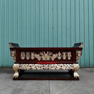 香樟木实木八宝供桌案台供桌寺庙道观供台实木供U桌神台条案定制