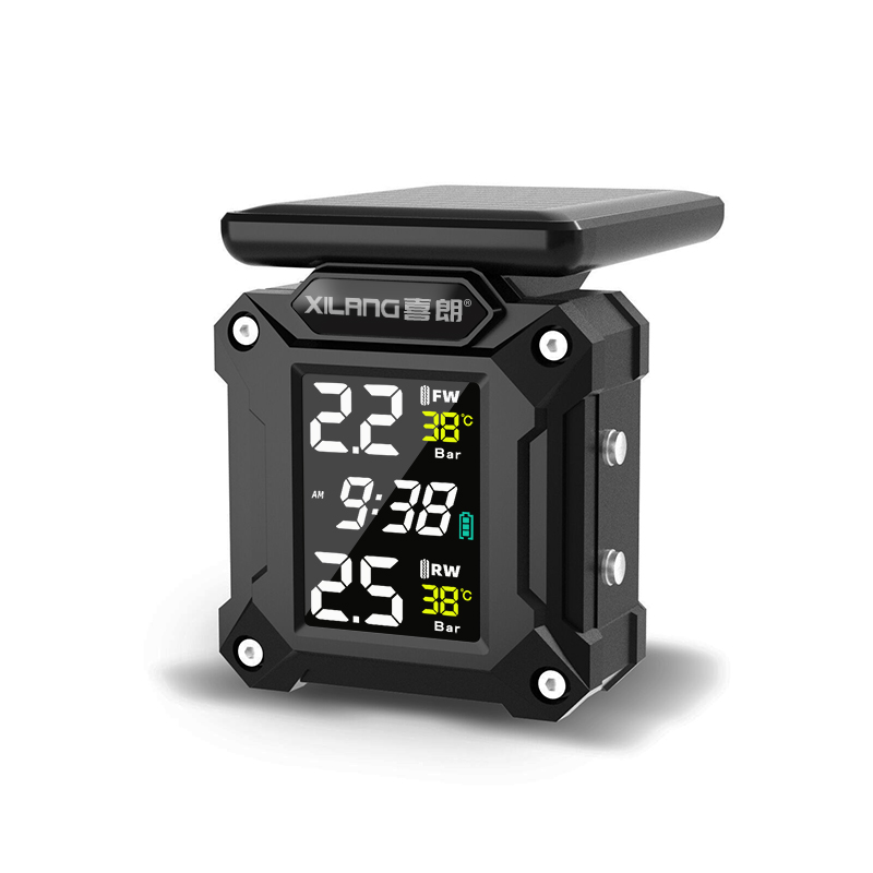 喜朗M9摩托车太k阳能胎压监测器机车电动车内外置轮胎气压检测仪