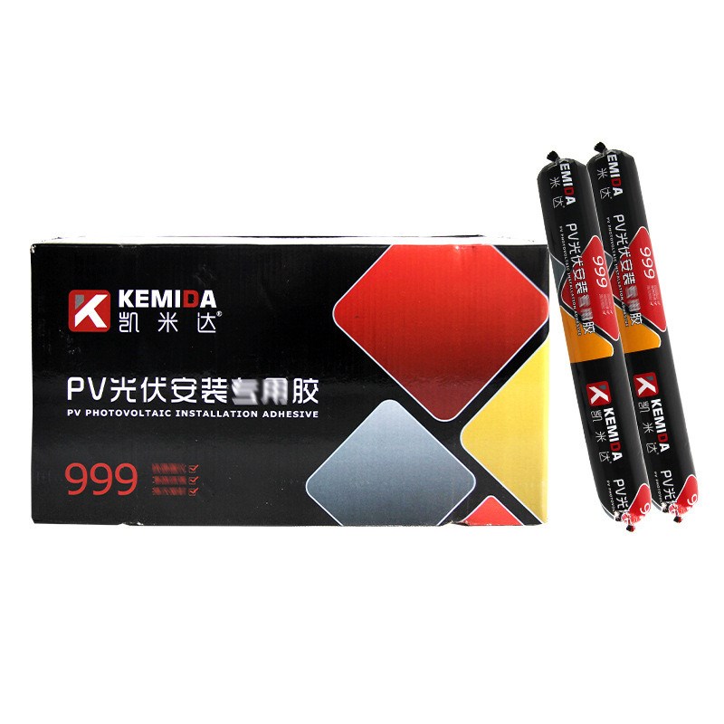凯米达999光伏夹具专用胶光伏板水槽I柔性组件粘接防水抗风结构胶