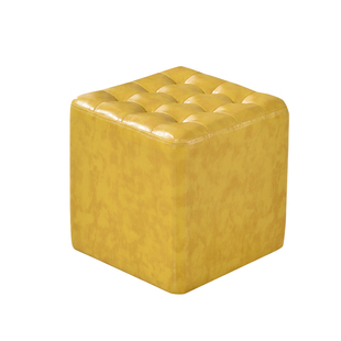 真皮皮凳子圆凳换鞋凳p家用沙发凳客厅实木矮凳KTV方凳坐墩小板凳