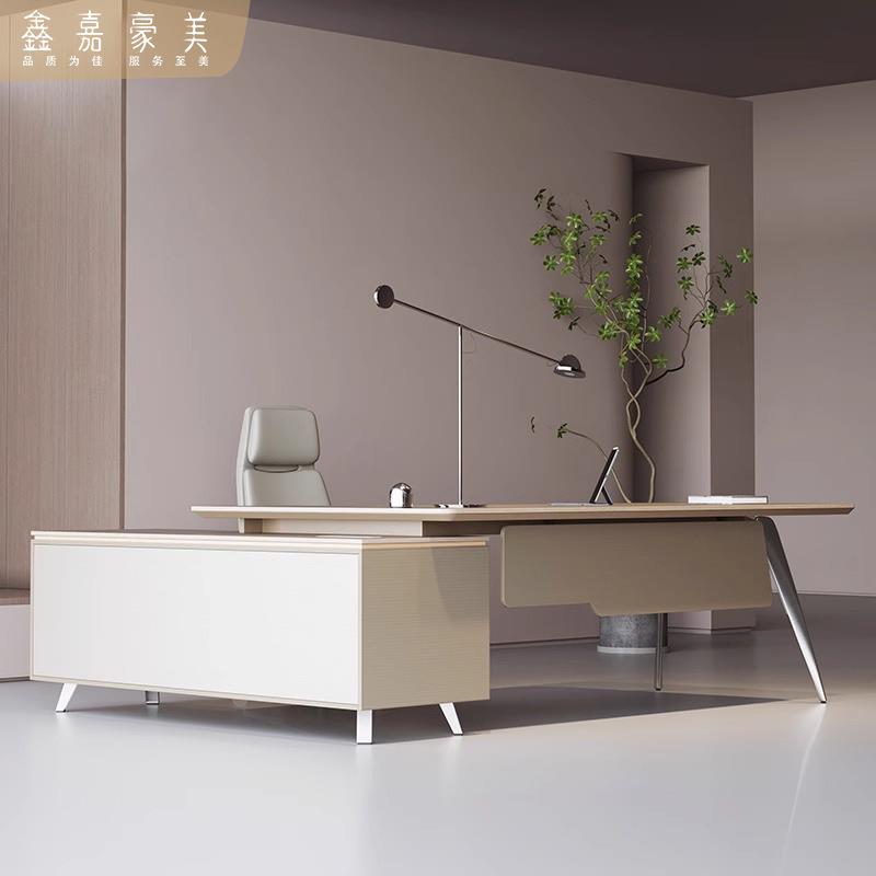 主管办公桌总经理女老板大班台总裁简约现代设计师款桌椅组合家具
