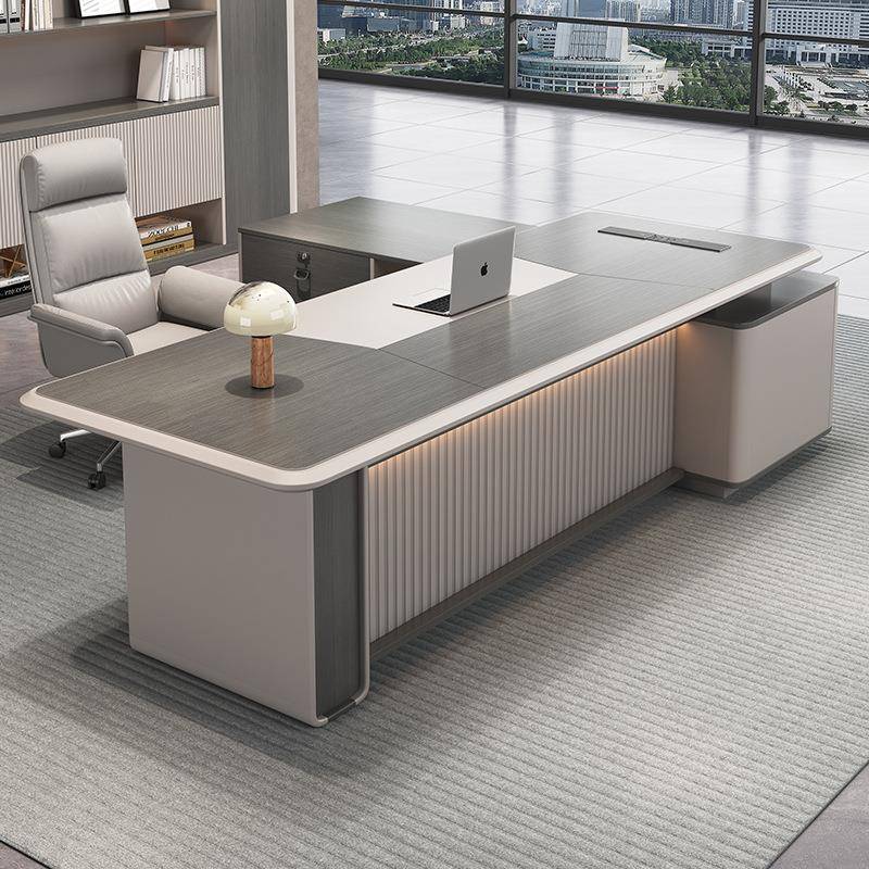 轻奢老板桌办公桌椅组合大班台主管经理办公室桌单人总裁简约现代