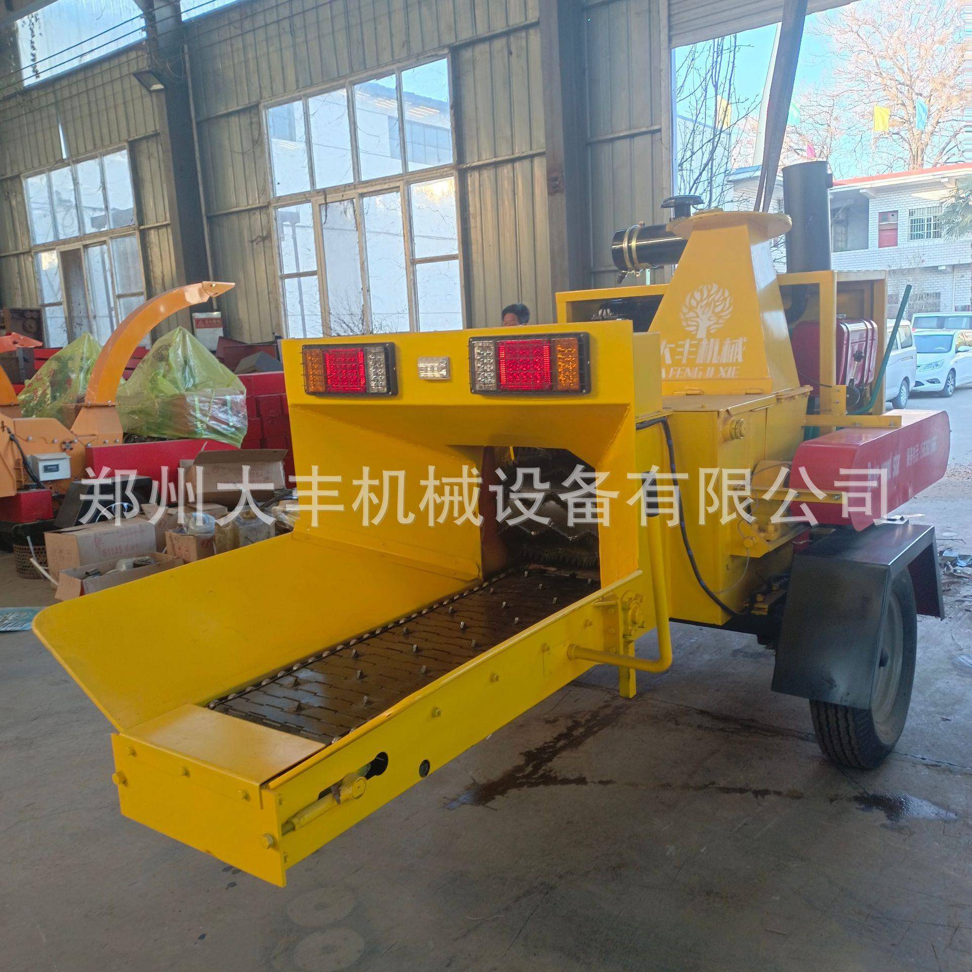 全新移动式树枝粉碎机干湿木材树叶藤条大型绿化垃圾果园碎枝机