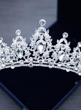 Wedding Hair Tiara Crystal Bridal Tiara Crown Silver Color D