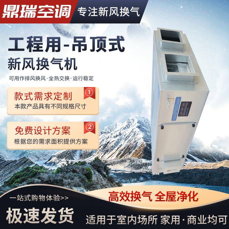 双吊顶式净化空气向9321全热交换器风机送排风机流工程用新风换气