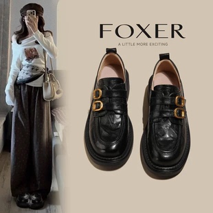 超软小羊皮乐福鞋女款春夏款小个子增高厚底通勤单鞋英伦风小皮鞋