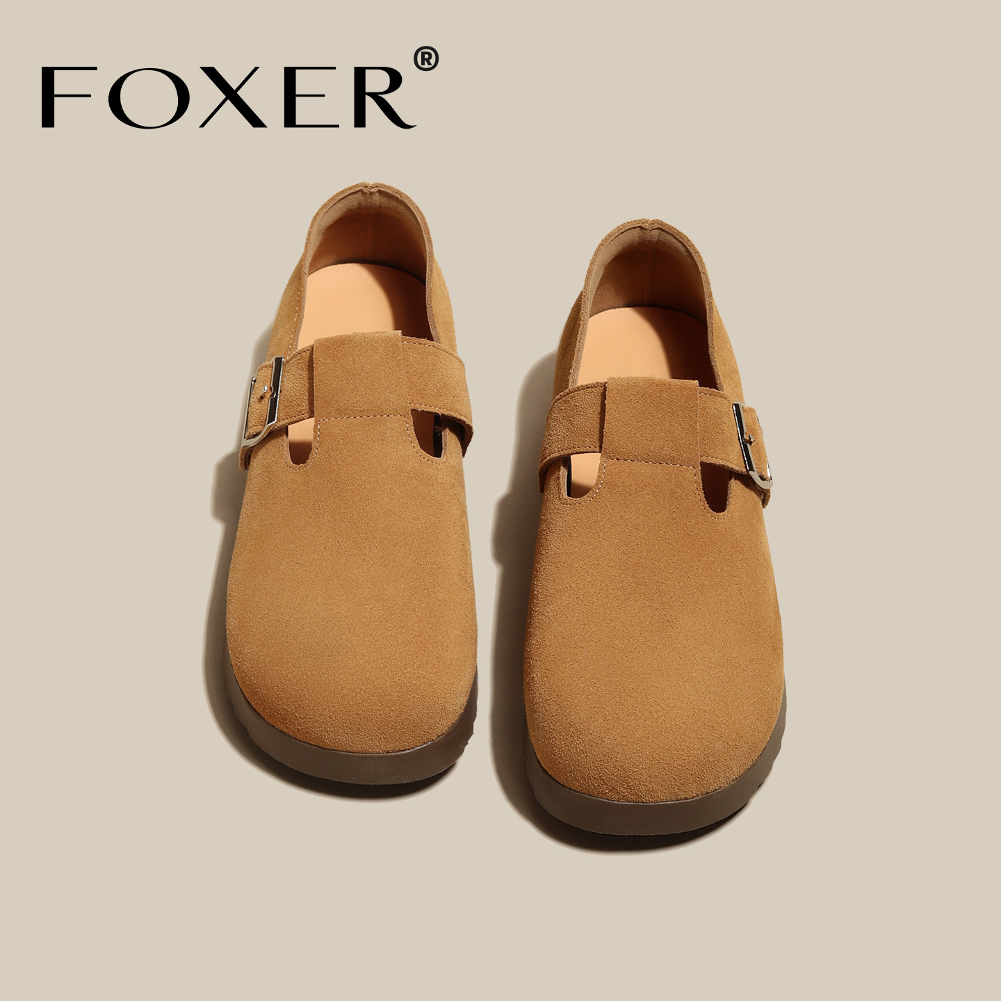 厚底勃肯鞋女2026新款春夏全包外穿一脚蹬休闲百搭懒人鞋通勤单鞋