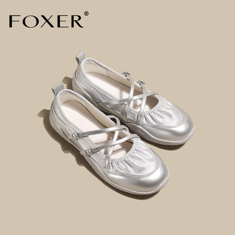 FOXER/金狐狸玛丽珍芭蕾风单鞋