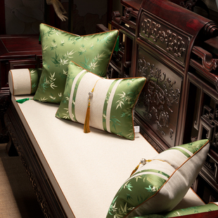 速发中式防滑绵木坐子实木罗汉床沙发垫通用垫垫套罩海红乳胶支持