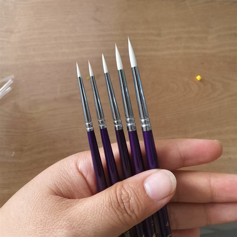 速发优质尼龙勾线笔描边笔美甲笔尼龙水粉油画丙烯特细毛笔面相笔