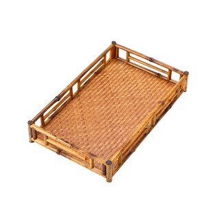 速发竹编茶盘托盘干泡席面茶点盘茶具收纳盘茶棚茶杯架奉茶盘厂家