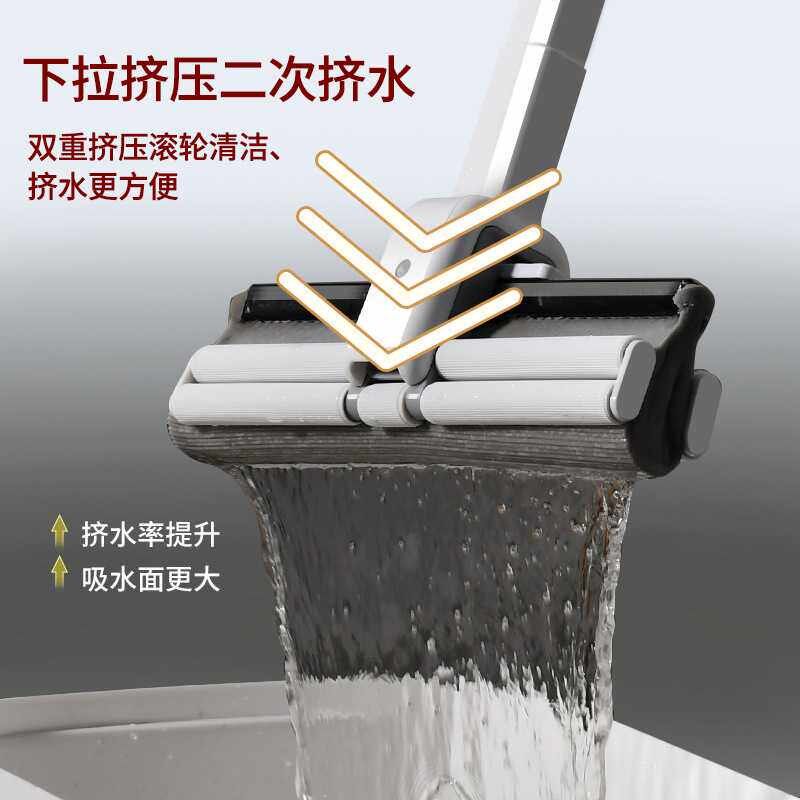 速发新款直销海绵拖把家用一拖净免手洗懒人胶棉地拖挤水海棉吸收