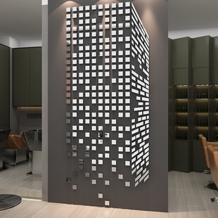 速发马收克自粘理发廊店墙面装饰自粘美甲铺创赛背景意银吧台贴纸