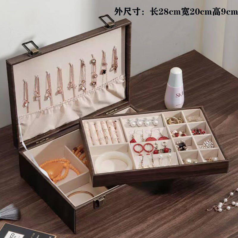 速发链纳盒大容量专环防尘高档珠宝箱手镯项收透明展示盒摆摊耳用