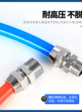 热销气动气管PC8-02快速快拧直接接头PL螺纹弯头PU4/6/8/10变径12