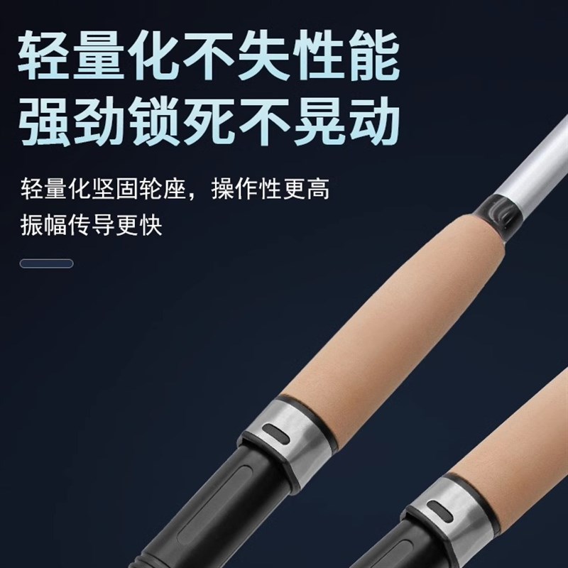 热销雷强竿打黑XH硬度超硬远投抛竿钓黑鱼竿套装水滴轮纺车轮