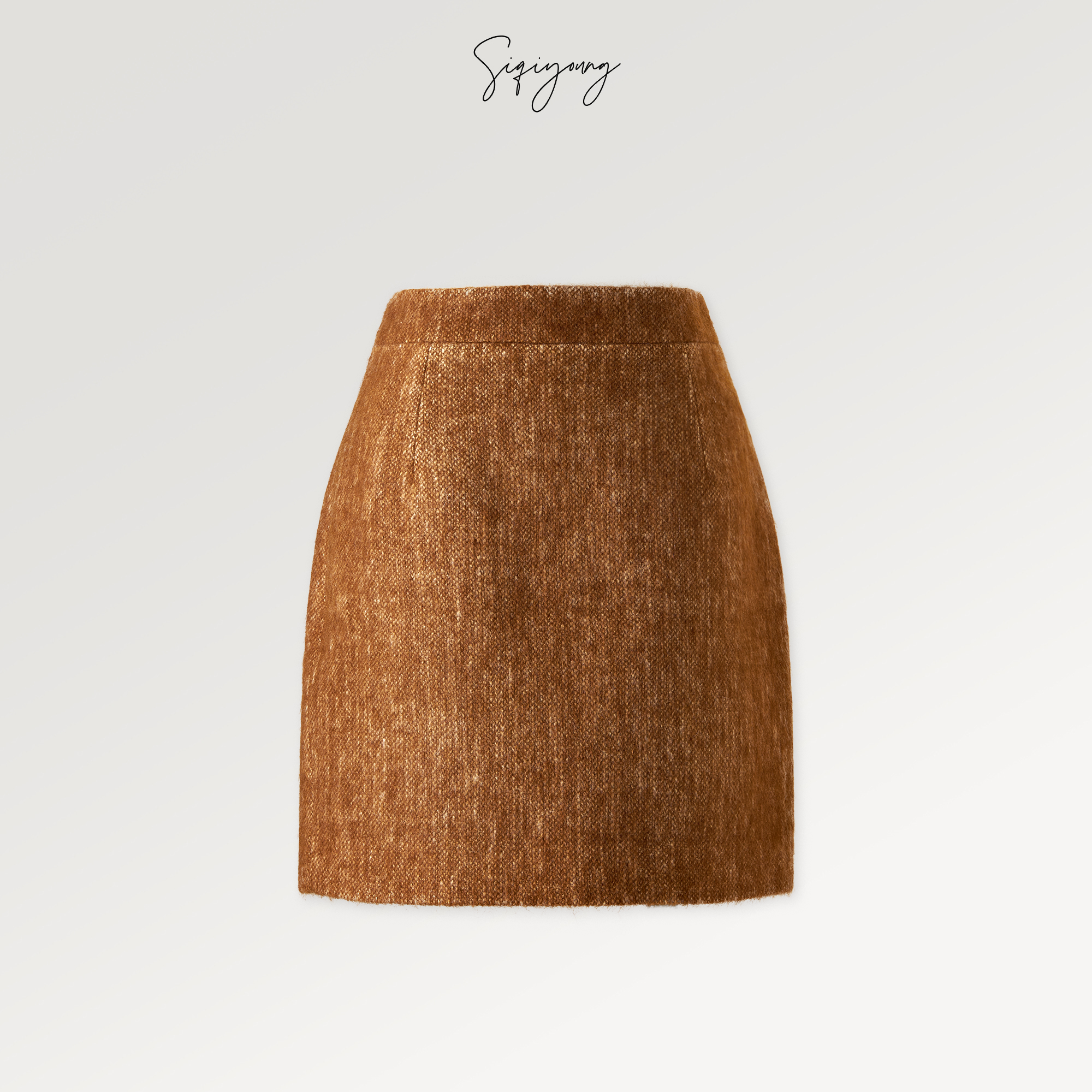 SIQIYOUNG羊毛混纺质感小A半裙