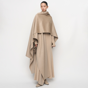活动 14μm＜小山羊绒静奢风王妃手工披肩 都市游牧 SIQIYOUNG