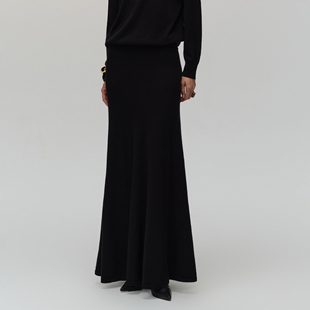 100%山羊绒优雅半身裙现货 简约气质羊绒半裙 SIQIYOUNG 巴黎往事