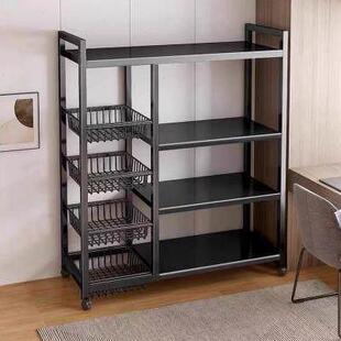 厨房架子微波炉置物架家用多功能储物货架落地多层墙边橱柜收纳架