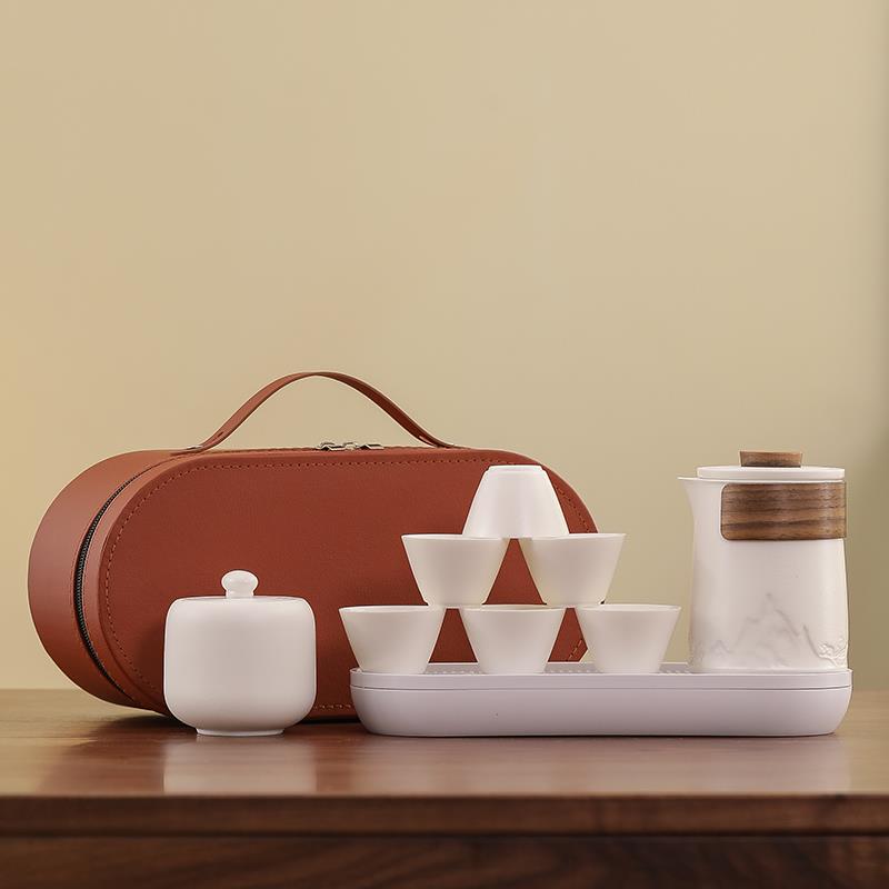旅行茶具可携式快客杯一壶六杯随身套装户外露营泡茶商务礼品定制