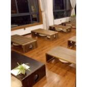 实木飘窗桌彷古榻榻米茶几新中式 国学桌阳台围棋桌炕桌地台小桌子