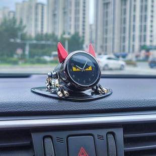 汽车摆件车载时钟表车内用电子石英表中控台高档创意个性 饰用品 装