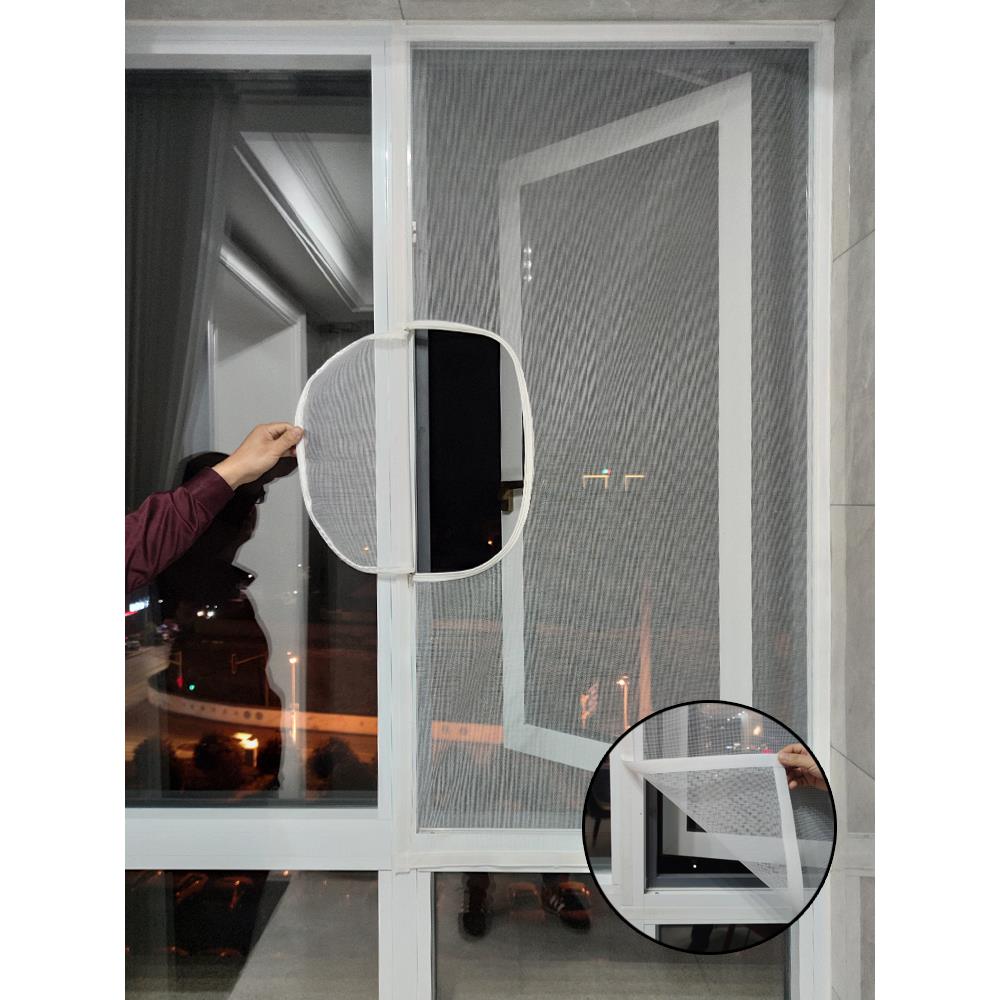 防蚊纱窗窗户纱网网隐形推拉免打孔式魔术贴简易门帘自粘定制自装