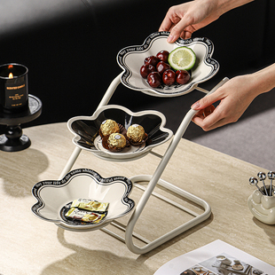 水果盘客厅茶几家用轻奢高端小精致高颜值干果零食摆放点心糖果盘