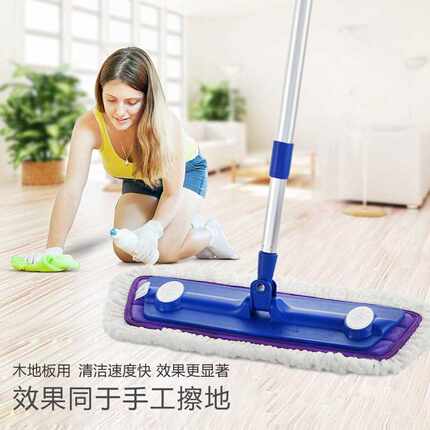 OQ5M平板拖把家用魔净木地板专用粘贴尘推拖布头一拖净妙洁替